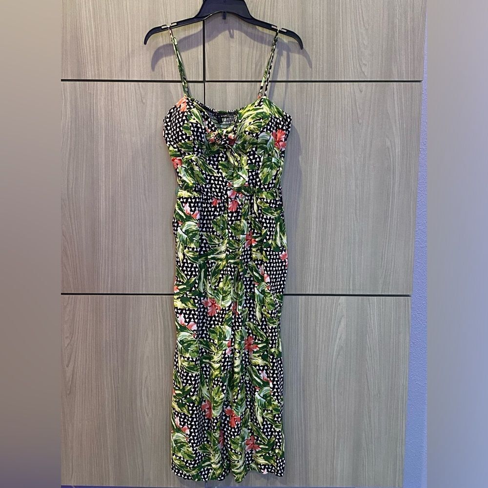 As U Wish Tropical Print Romper Jumpsuit NWT XL